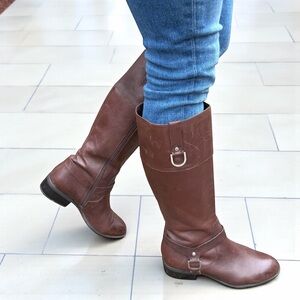 Vintage Lauren Ralph Lauren Mesa Equestrian Brown Leather Riding Boots Size 8B